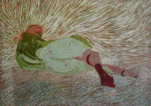 Akt 05, 30 x 42 cm, 2009, Ölfarbe auf Papier