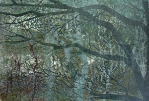 Wald II 06, 38 x 54 cm, 2010, Ölfarbe auf Papier