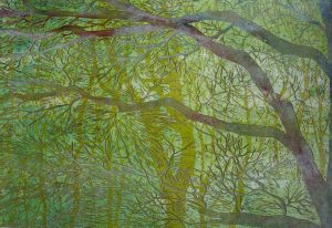 Wald II 11, 38 x 54 cm, 2010, Ölfarbe auf Papier