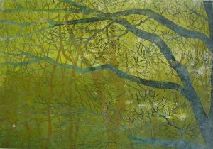 Wald II 12, 38 x 54 cm, 2010, Ölfarbe auf Papier