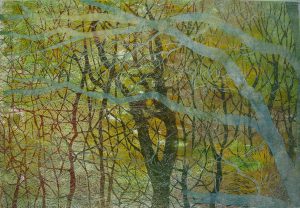 Wald II 13, 38 x 54 cm, 2010, Ölfarbe auf Papier