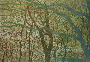 Wald II 14, 38 x 54 cm, 2010, Ölfarbe auf Papier