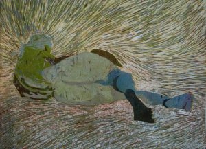 Akt 19, 30 x 42 cm, 2009, Ölfarbe auf Papier