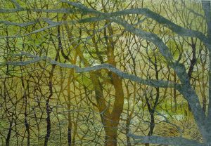 Wald II 06, 38 x 54 cm, 2010, Ölfarbe auf Papier