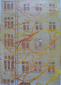 Innenhof 2/43, 21 x 30 cm, 2011, Ölfarbe auf Papier