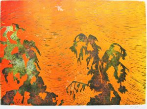 Birke 11/25, 21 x 30 cm, 2012, Ölfarbe auf Papier