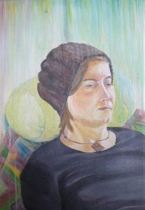 Katja, 50 x 35 cm, 2019, Öl auf Leinwand
