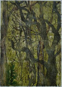 Wald 04, 21 x 30 cm, 2009, Ölfarbe auf Papier